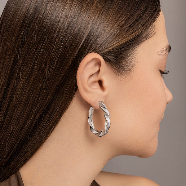 Серьги Francelli из белого золота (арт. е108239/35б) – изображение 3