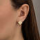 Золотые серьги Клевер (арт. 108429/15ж) – изображение 2