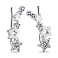 Серебряные серьги-клаймберы Звезды (арт. 7502/9040) – изображение 1