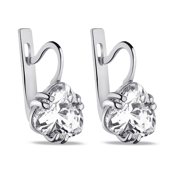 Серьги из серебра с фианитами  (арт. 7502/0779.10) – изображение 1