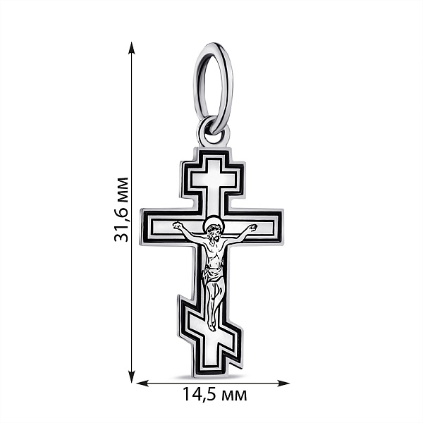 Православный крестик из серебра (арт. 7904/А179пю) – изображение 2