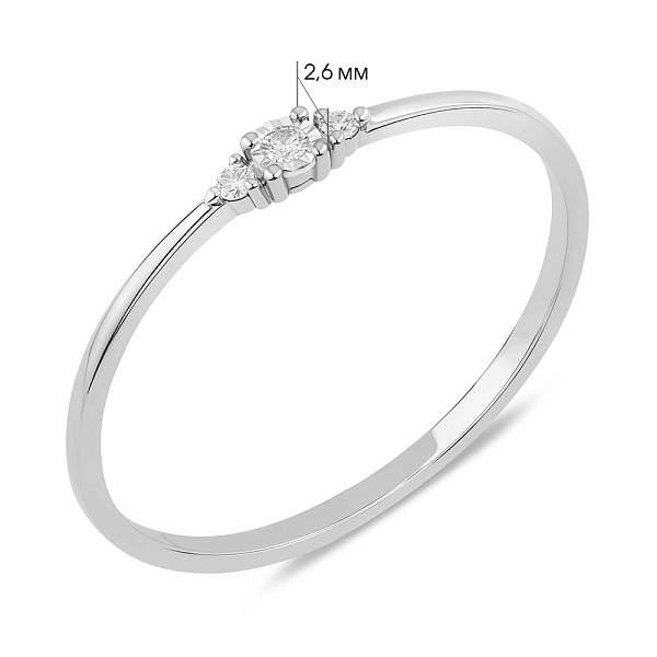 Золотое кольцо с бриллиантами (арт. К011705б) – изображение 3