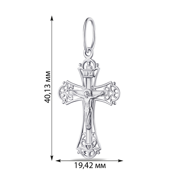 Серебряный крестик с распятием (арт. 7504/3620р) – изображение 2