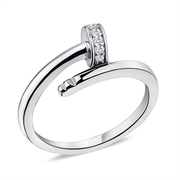 Серебряное кольцо с белыми фианитами (арт. 7501/5730) – изображение 1