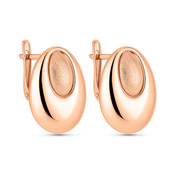 Серьги из красного золота без камней (арт. 470815) – изображение 1