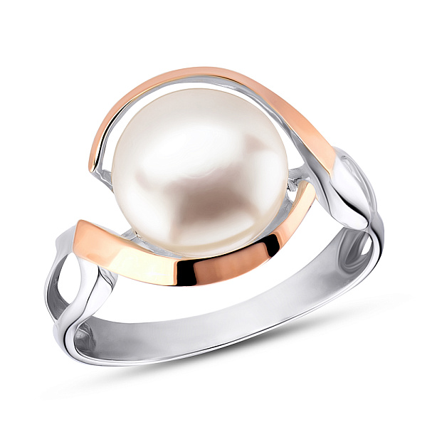 Серебряное кольцо с жемчугом (арт. 7201/103жбкп) – изображение 1