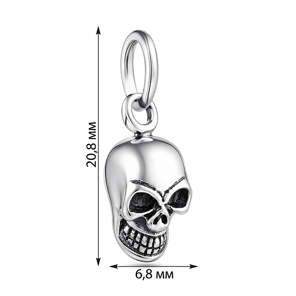 Серебряный кулон Череп (арт. 7903/4747) – изображение 2
