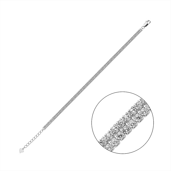 Серебряный браслет с фианитами (арт. 7509/1580042) – зображення 1