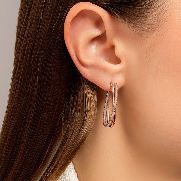 Серьги из красного золота без камней (арт. 1091893/30) – изображение 2