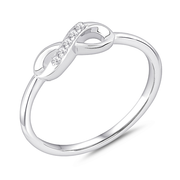 Серебряное кольцо Бесконечность с фианитами (арт. 7501/8226) – изображение 1