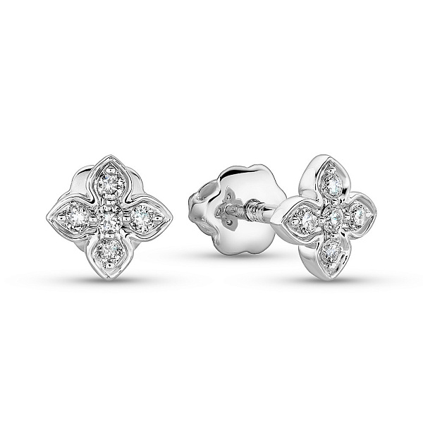 Золотые серьги пусеты с бриллиантами (арт. С341329010б) – изображение 1