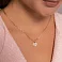 Золотой кулон Буква М с фианитами (арт. 440986) – изображение 2