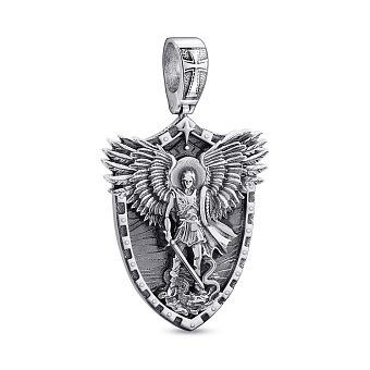 Фото Серебряный подвес Архангел Михаил (арт. 7903/257пю)