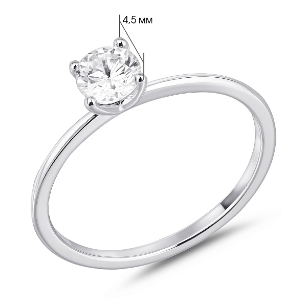 Серебряное кольцо с фианитом (арт. 7501/8325/2) – изображение 2
