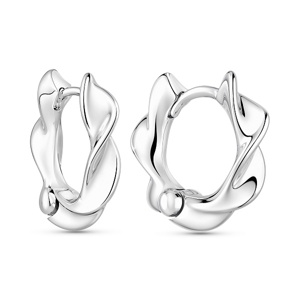 Срібні сережки-конго (арт. 7502/10557/15) – зображення 1