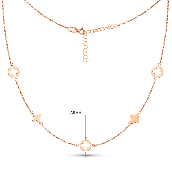 Золотое колье без камней (арт. 352891) – изображение 4