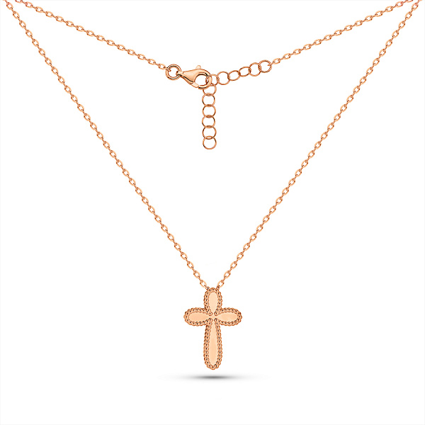 Золотое колье Крестик без камней (арт. 353004) – изображение 2