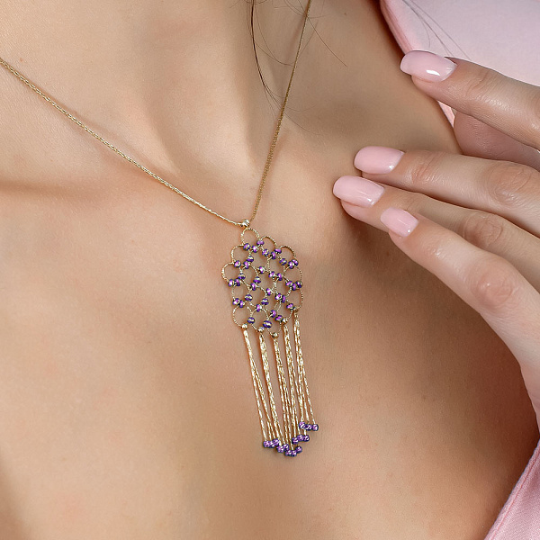 Золотое колье Francelli (арт. 351329жф) – изображение 2