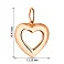 Подвес из красного золота без камней (арт. 424299) – изображение 2