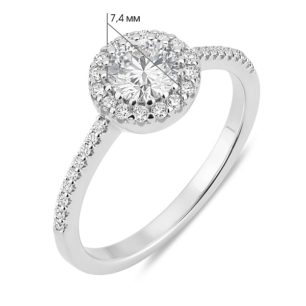 Серебряное кольцо для помолвки с фианитами (арт. 7501/8352) – изображение 2