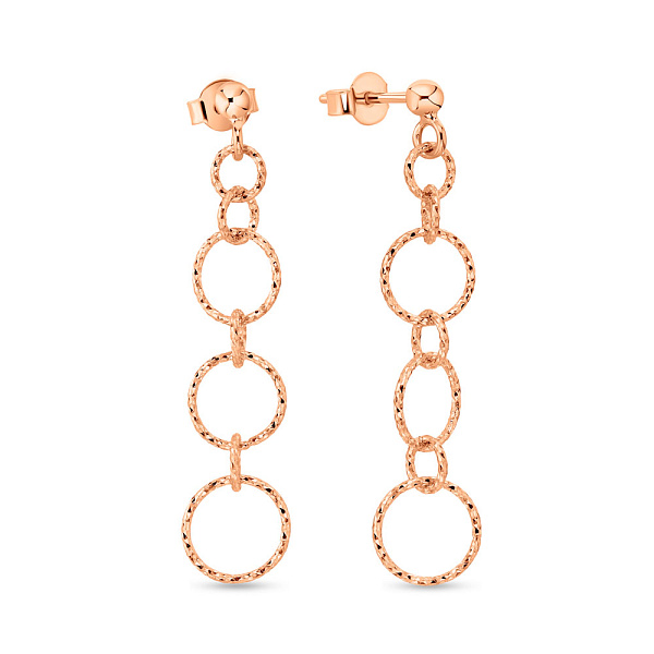 Длинные серьги из красного золота (арт. 108772) – изображение 1