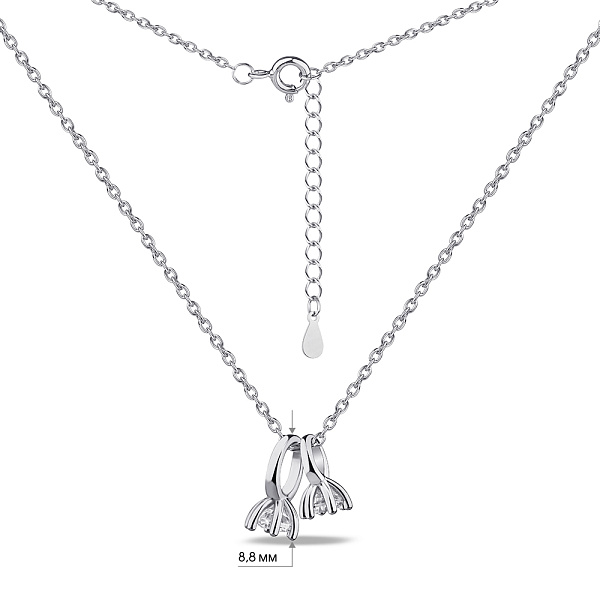 Колье из серебра с фианитами (арт. 7507/1882) – изображение 3