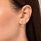 Серьги-джекеты из красного золота (арт. 1101125) – изображение 2