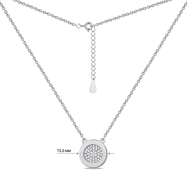Серебряное колье с фианитами (арт. 7507/1757) – изображение 3