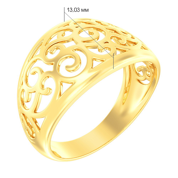 Золотое кольцо без камней (арт. 141400ж) – изображение 2