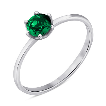 Фото Серебряное кольцо с изумрудом (арт. 7501/614Измкп)