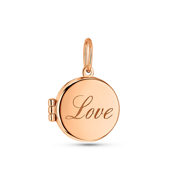 Золотий медальйон Love (арт. 424722) – зображення 2