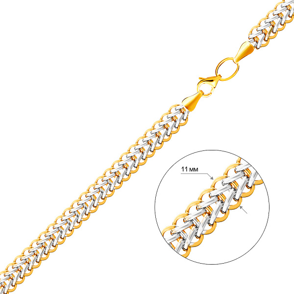 Колье из желтого и белого золота (арт. 350285ж) – изображение 2