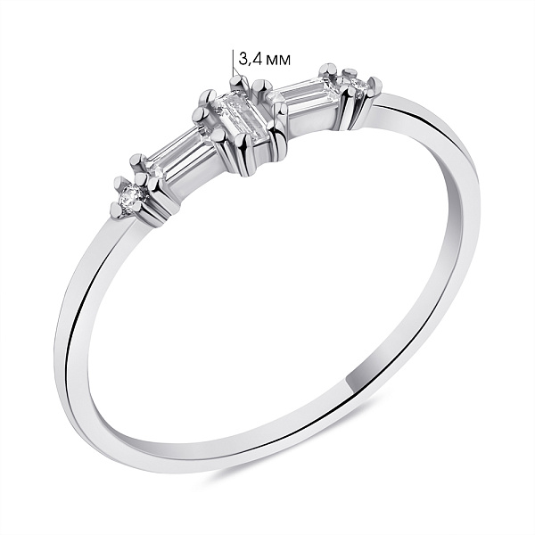 Серебряное кольцо с фианитами (арт. 7501/6260) – изображение 2