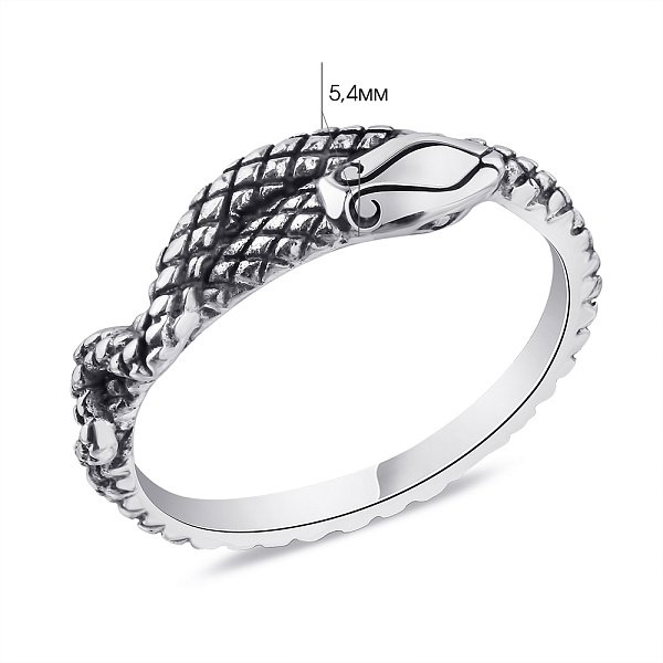 Серебряное кольцо "Змея" (арт. 7901/5893) – изображение 2
