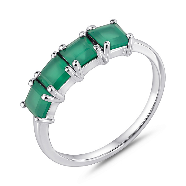 Серебряное кольцо с агатом (арт. 7501/2189640Аз) – изображение 1