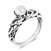 Серебряное кольцо с жемчугом (арт. 7901/0847.10жб) – изображение 1
