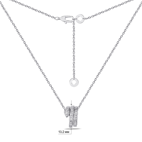 Серебряное колье с фианитами (арт. 7507/1645) – изображение 3