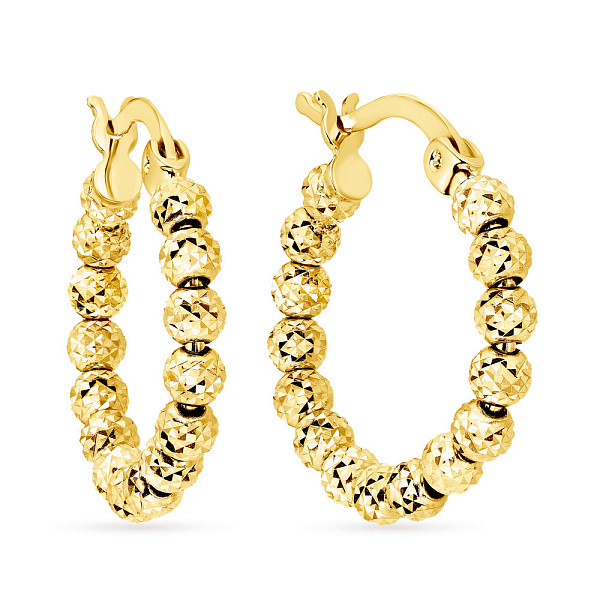 Сережки-кольца из желтого золота (арт. 105474/20ж) – изображение 1