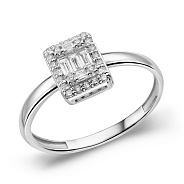 Фото Кольцо из белого золота с бриллиантами (арт. К011232020б)