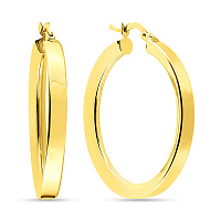 Сережки-кільця з жовтого золота (арт. 108461/45ж)