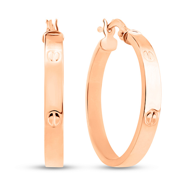Золотые серьги-кольца без камней (арт. 1091504/25) – изображение 1
