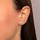 Серьги-пусеты из белого золота с россыпью бриллиантов (арт. Т011509020б) – изображение 3
