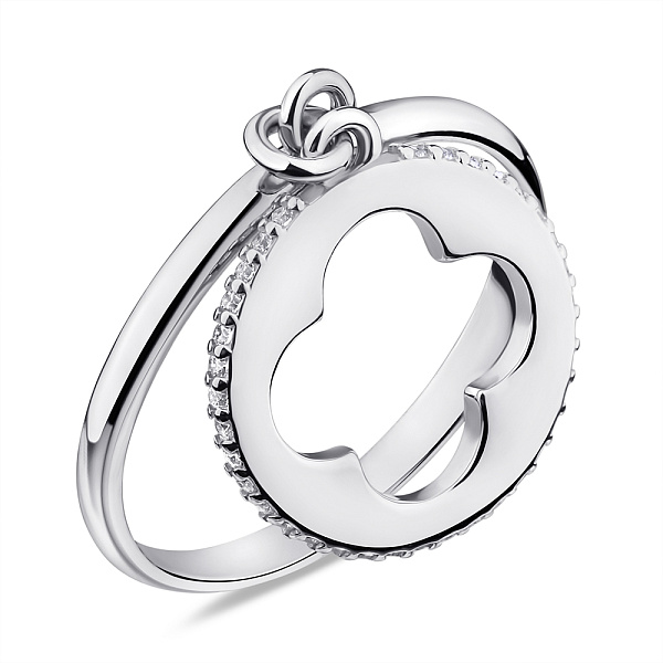 Серебряное кольцо с подвеской (арт. 7501/2104) – изображение 1