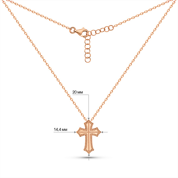 Золотое колье Крестик (арт. 353003) – изображение 4