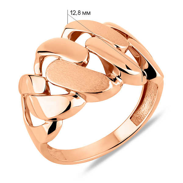 Золотое кольцо без камней (арт. 141457м) – изображение 5