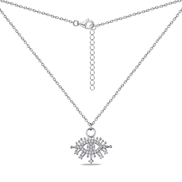 Срібне кольє з фіанітами (арт. 7507/1906) – зображення 2