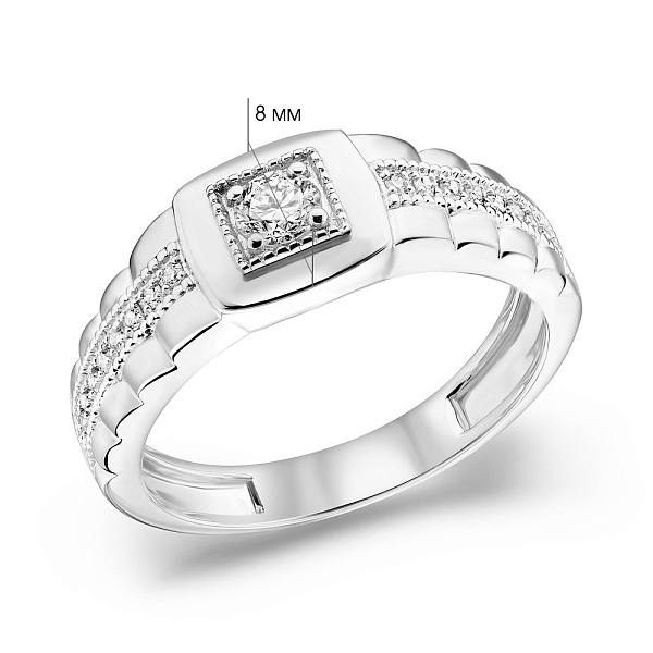 Золотая печатка с бриллиантами (арт. К341579040б) – изображение 2