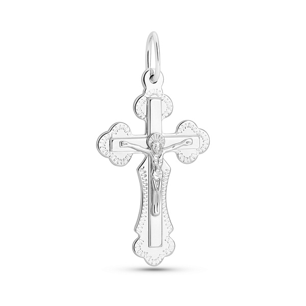 Серебряный православный крестик с распятием (арт. 7504/2-8030.0.2) – изображение 1