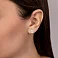Серьги-пусеты из белого золота (арт. 107098/2б) – изображение 2
