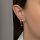 Серьги из красного золота Булавки с фианитами (арт. 114600) – изображение 2